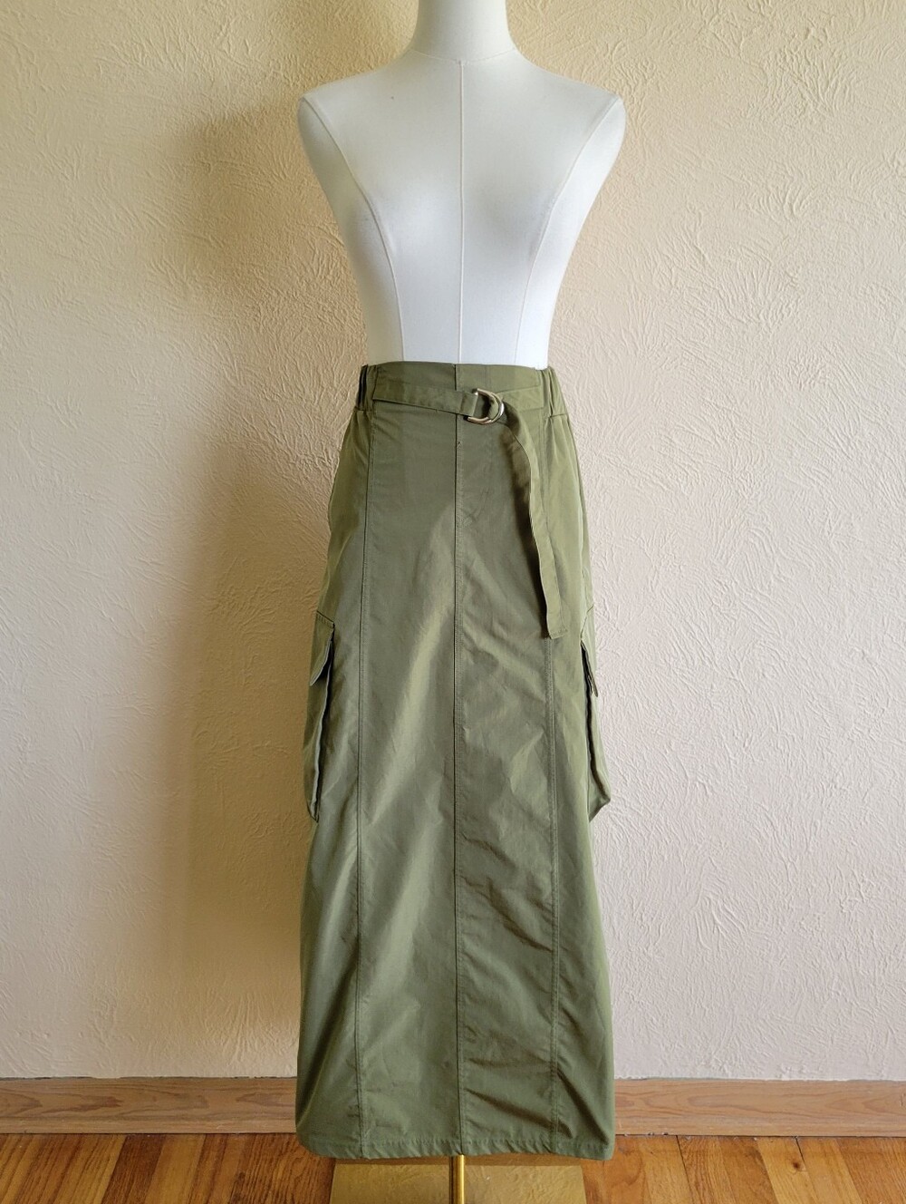Love Poem | Green Cargo Maxi Skirt